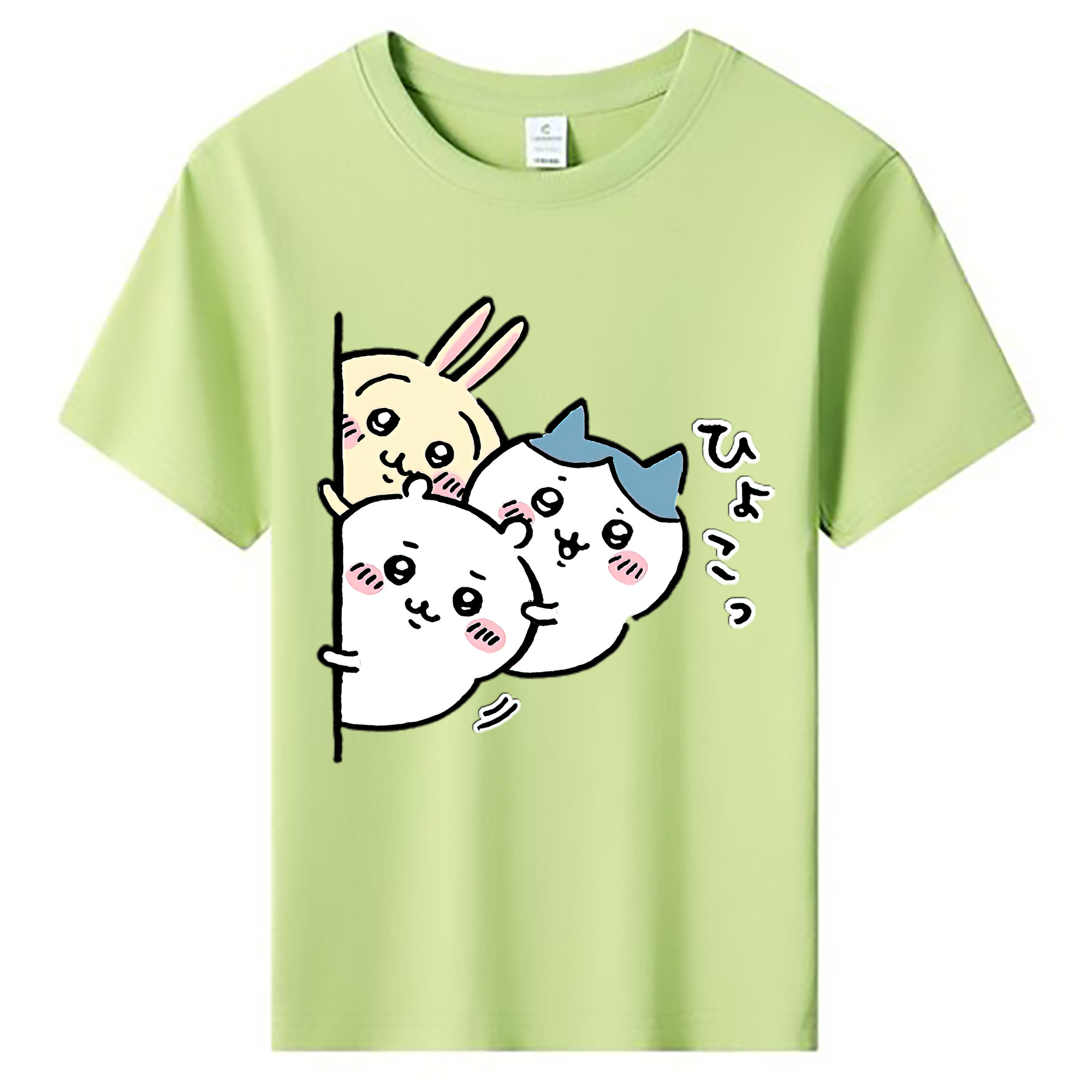 （画像用） ちいかわ うさぎ Chii-kawa usagi 綿100％キッズTシャツ（フロントプリント）